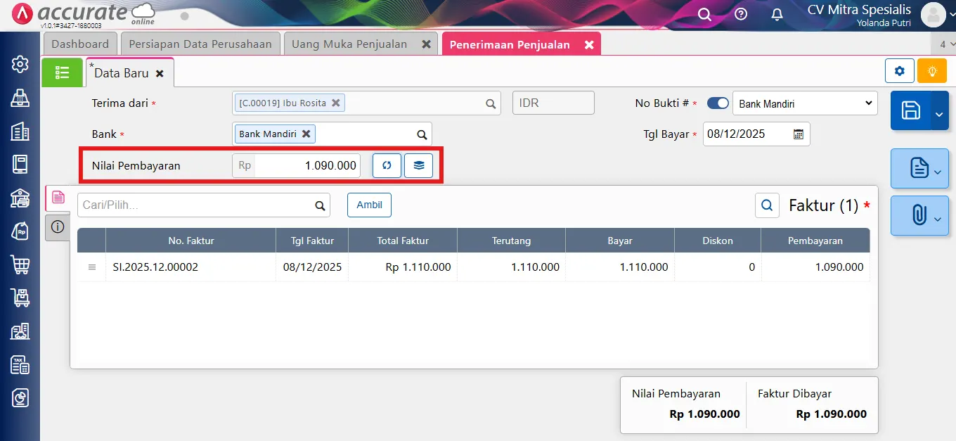 Cara mencatat uang muka dikenakan PPh 23